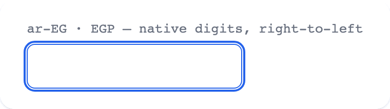 Typing ASCII into an Arabic field, then blurring to native Arabic-Indic digits