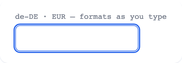 Formatting live while typing across several locales