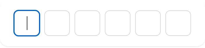 Typing a six-digit code