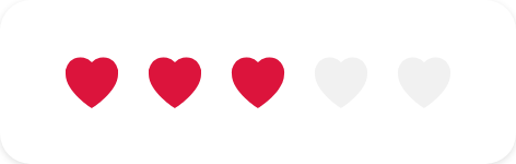 3 of 5 hearts